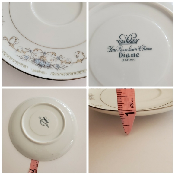Diane by Wade Fine Porcelain China 3 Piece Set - Picture 6 of 16